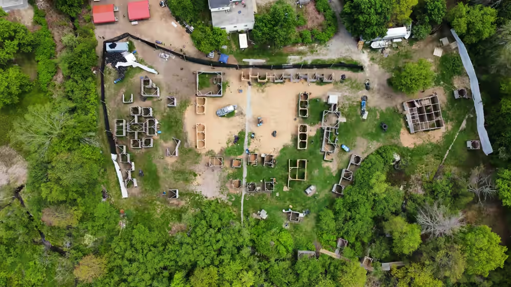 Aerial view of the Advanced Action Sports Webster field